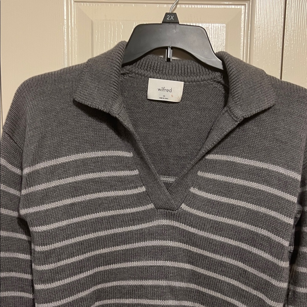 Wilfred Gray Striped Men's Sweater XS